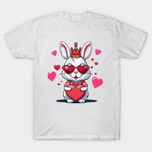 Heart Hop: The Royal Bunny of Love T-Shirt